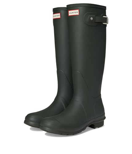 Hunter Damen Original Tall Boot Rain, Dunkelgrün, 40-41 EU von HUNTER
