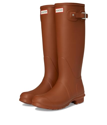 Hunter Damen Original Tall Boot Rain, Mittelbraun, 38 EU von HUNTER