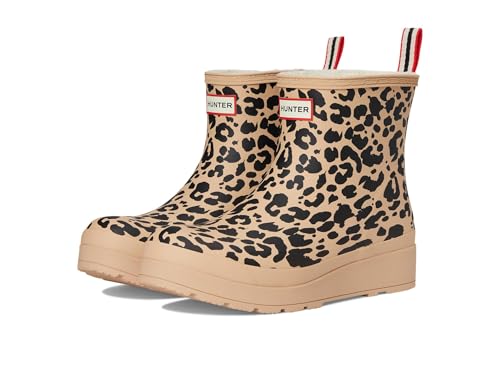 Hunter Damen Play Short Insulated Rain Boot, Medium Natural Leopard, 43 EU von HUNTER