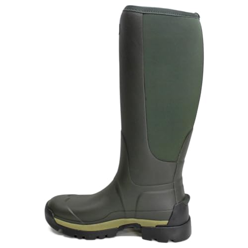 Hunter Damen Field Balmoral Hybrid Tall Synthetic Textile Dark Olive Stiefel 42 EU von HUNTER