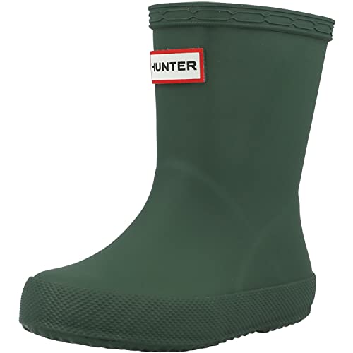 Hunter Kids First Classic Rain Boot for Toddler, and Little Kids - Woven Nylon Lining, Cushioned Footbed, and Rubber OutsoleHunter Green 8 Toddler M von HUNTER