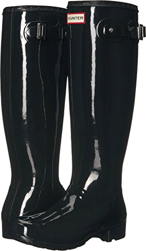 Hunter Original Regenstiefel mit verstellbarem Rücken für Damen - Schwarz - 40 von HUNTER