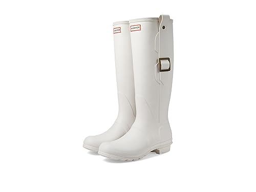 Hunter Original hohe Stiefel mit übertriebener Schnalle, Weiße Weide, 39 EU von HUNTER