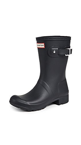 Hunter Women's Original Tour Short Black Mid-Calf Rubber Rain Boot - 8M von HUNTER