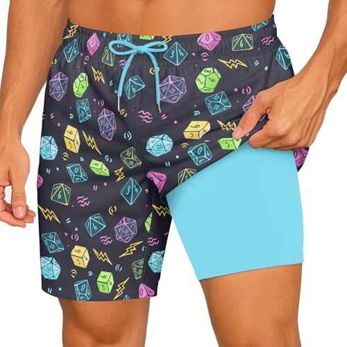 HUNTFAMI Herren-Badehose, schnelltrocknend, 17,8 cm, Strand-Shorts, Kompressionsfutter, Badeanzug, Spiele, Large HUNTFAMI Herren-Badehose, schnelltrocknend, 17,8 cm, Strand-Shorts, Kompressionsfutter, Badeanzug, Spiele, Large von HUNTFAMI