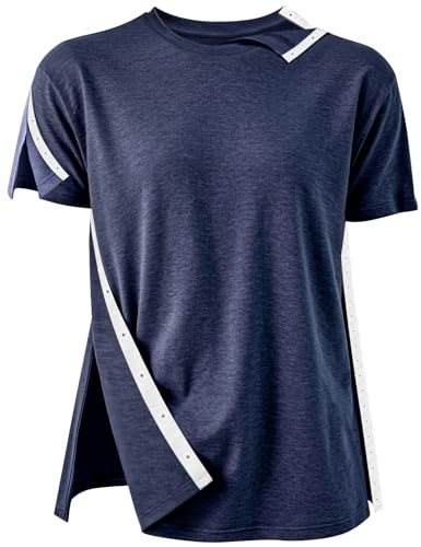 Postoperations-Shirts für Männer und Frauen, nach der Schulter-Operation, Hemden nach der Schulter, für Männer und Frauen, Dunkelblau, XL Postoperations-Shirts für Männer und Frauen, nach der Schulter-Operation, Hemden nach der Schulter, für Männer und Frauen, Dunkelblau, XL von HUOBAOPAO