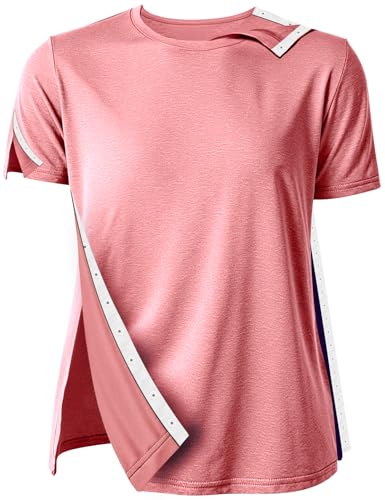 Postoperations-Shirts für Männer und Frauen, nach der Schulter-Operation, Hemden nach der Schulter, für Männer und Frauen, Pink, XL Postoperations-Shirts für Männer und Frauen, nach der Schulter-Operation, Hemden nach der Schulter, für Männer und Frauen, Pink, XL von HUOBAOPAO