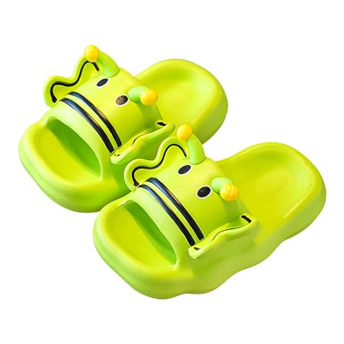 HUOQI Kleinkind Kinder Mädchen Sommer Cartoon Indoor und Outdoor Tragen rutschfeste Flip Flops Coole Hausschuhe Hausschuhe Kids Hasen Hausschuhe Kinder (Green, 30 Little Child) von HUOQI