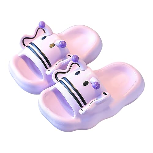 HUOQI Kleinkind Kinder Mädchen Sommer Cartoon Indoor und Outdoor Tragen rutschfeste Flip Flops Coole Hausschuhe Hausschuhe Kids Hasen Hausschuhe Kinder (Purple, 33 Big Kids) von HUOQI