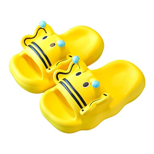 HUOQI Kleinkind Kinder Mädchen Sommer Cartoon Indoor und Outdoor Tragen rutschfeste Flip Flops Coole Hausschuhe Hausschuhe Kids Hasen Hausschuhe Kinder (Yellow, 25.5 Toddler) von HUOQI