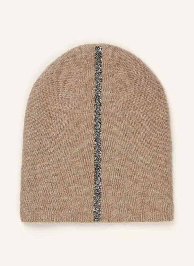 Hurray Cashmere-Mütze Mit Schmucksteinen beige von HURRAY