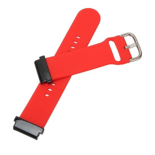 22-mm-Silikon-Uhrenarmband, Austausch der Armbänder für Smart-Sportuhren (Rot) von HURRISE