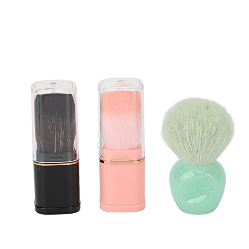3pcs Loose Powder Blush Brush, Tragbares Make-up-Pinsel-Set mit Weichem Haar, Einziehbar, Kosmetisches Werkzeug für Frauen von HURRISE