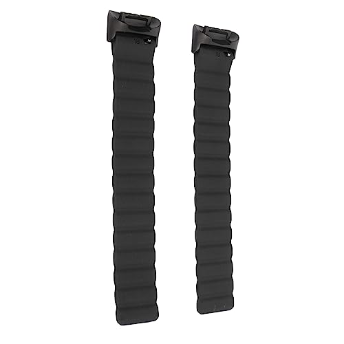 5,1-7,8-Zoll-Uhrenarmband, Verstellbares Schnellverschluss-Uhrenarmbandzubehör aus Silikon (Schwarz) von HURRISE