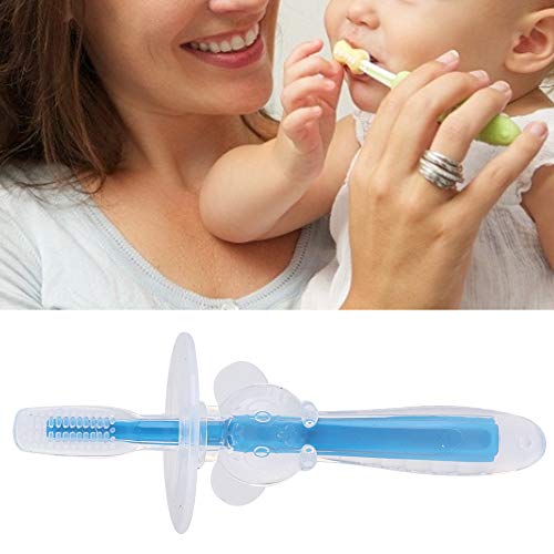 Baby Zahnbürsten, Zahnbürste Baby Zahnbürste Zahnbürsten Kinder Zahnbürste Silikon For Zahnbürsten Kinder Zahnbürste Silikon For Zahnbürsten Geburt Baby Girl Boy(Blau) von HURRISE