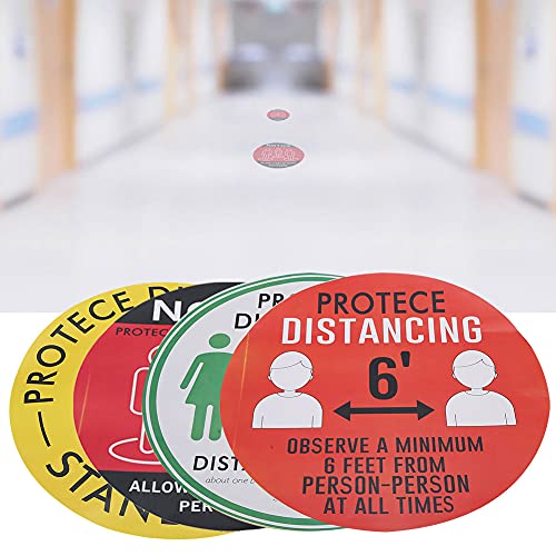 Bodenaufkleber, Bodenaufkleberwarnung Bodenaufkleberflooraufkleber Signsafety Distance Stickerdistance Floor For Bodenmarkierungen Aufkleber Rund(#3) von HURRISE