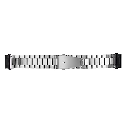 Edelstahl-Uhrenarmband, Schnellverschluss-Uhrenarmband-Zubehör, 22 Mm, Passend für Smartwatch (Silber) von HURRISE