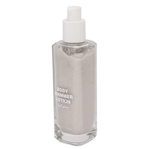 Glitter Body Makeup Oil Moisturizing Light Texture Shiny Skin Highlighter Lotion Silver 100ml von HURRISE