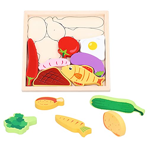 HURRISE Holz Gemüse Spielzeug, Gemüsespielzeug Aus Holz Spielzeug Gemüse Puzzle Spielzeug Für For Puzzles Holz Holz Gemüse Puzzle Für For Puzzles Gemüse Für Früherziehung Geschenk von HURRISE