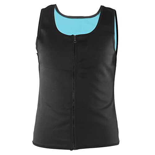 Herren-Shapewear, Wasserdicht, Schnell Trocknend, für Herren, mit Reißverschluss, Workout-Shapewear für Sporttraining, Blau, Schwarz, L von HURRISE