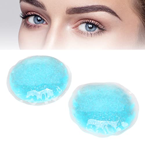 Kühlende Augenmaske, 1 Paar Hot Cold Compress Eye Pad Blue Round Swelling Eye Strain Relief Cooling Ice Gel Eye Pack für Männer Frauen von HURRISE