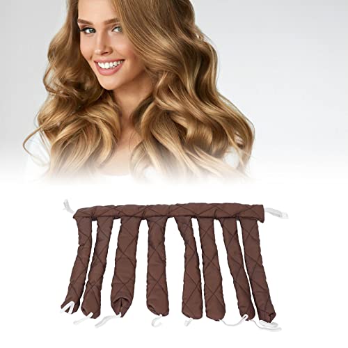 Lockenwickler, Spiral-Locken-Styling-Set, Hitzefreier Lockenstab, Schlafendes Haar-Locken-Styling-Rollenband für Frauen, Mädchen, Extra Langes Haar(Braun) von HURRISE