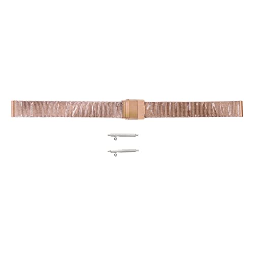 Mesh-Edelstahl-Uhrenarmband, Gewebtes Uhrenarmband, Ersatzzubehör für Männer und Frauen, Roségold(M8 (8 mm)) von HURRISE