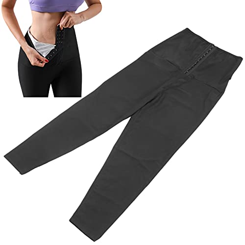 Sauna Trainingshose Für Damen, Sauna Jogginghose Damen Bauchkontrolle, Fettverbrennung, Oberschenkelformung Sauna Jogginghose Neopren For Shorts Hohe Taille, Thermo Neopren, (S M) von HURRISE