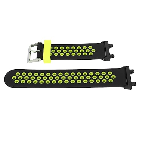 Silikonarmband, Atmungsaktives Uhrenarmband, Smartwatch-Armband, Ersatzzubehör, Passendes Silikon-Uhrenarmband für Wasserdicht, Atmungsaktiv, für Amazfit T Rex 2 (Schwarz Grün) von HURRISE