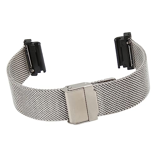 Stilvolles Uhrenarmband aus Edelstahl, Verstellbare Dichtigkeit, Verbesserte Optik, (Silber) von HURRISE