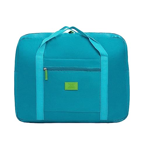 Faltbare Reisetasche for Damen und Herren, Handgepäcktasche, Reisetasche mit Trolley-Hülle, Schulter-Wochenend-Übernachttasche for Fitnessstudio, Yoga, Krankenhaus, Fluggesellschaften /455 (Size : Bl von HUSHUWAN