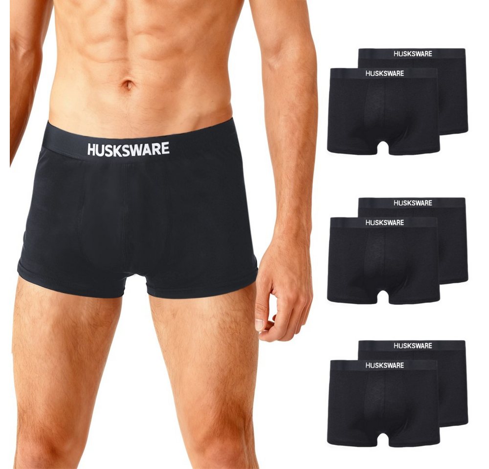 HUSK'SWARE Boxershorts Bequeme, atmungsaktive Unterhosen, 6er-Pack (Atmungsaktiv & feuchtigkeitsableitend) Weiches Baumwollmaterial von HUSK'SWARE