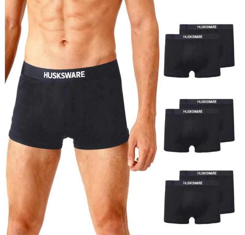 HUSK'SWARE Boxershorts Bequeme, atmungsaktive Unterhosen, 6er-Pack (Atmungsaktiv & feuchtigkeitsableitend) Weiches Baumwollmaterial von HUSK'SWARE