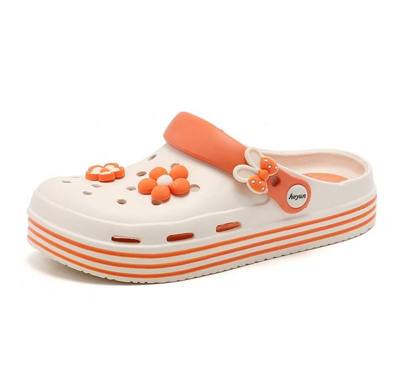 HUSK'SWARE Clog (Damen Blumen Clogs Sommer Freizeit) Leichte, atmungsaktive Clogs Rutschfeste Sandalen aus EVA-Material von HUSK'SWARE