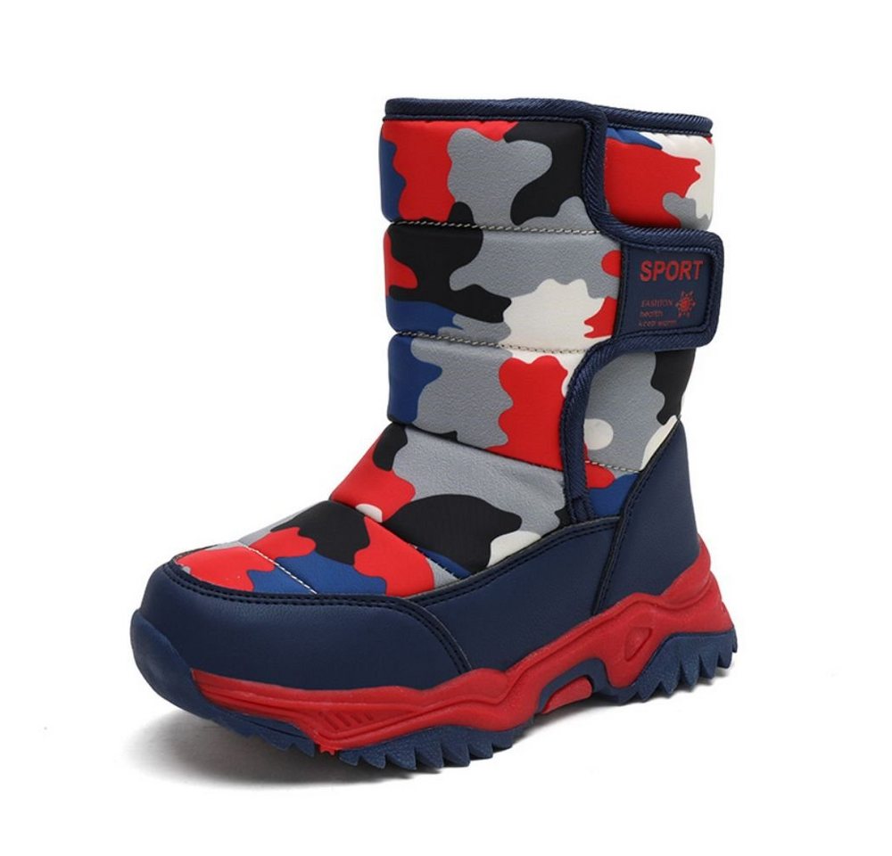 HUSK'SWARE Winterstiefelette (ittelhohe Kinderstiefel Schneestiefe, warm halten, rutschfest, Vlies) Winterkinder-Sneaker, warme Baumwollschuhe von HUSK'SWARE