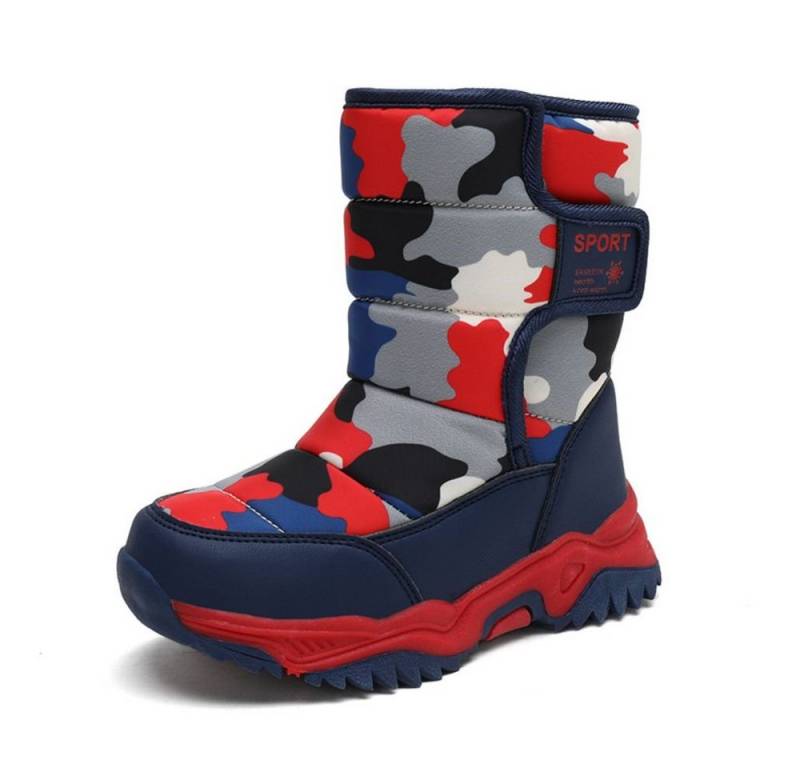 HUSK'SWARE Winterstiefelette (ittelhohe Kinderstiefel Schneestiefe, warm halten, rutschfest, Vlies) Winterkinder-Sneaker, warme Baumwollschuhe von HUSK'SWARE