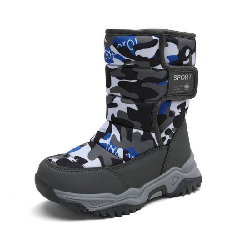 HUSK'SWARE Winterstiefelette (ittelhohe Kinderstiefel Schneestiefe, warm halten, rutschfest, Vlies) Winterkinder-Sneaker, warme Baumwollschuhe von HUSK'SWARE