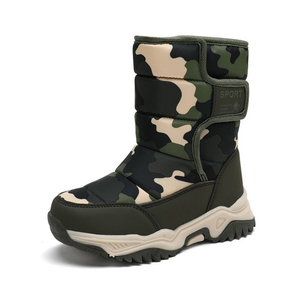 HUSK'SWARE Winterstiefelette (ittelhohe Kinderstiefel Schneestiefe, warm halten, rutschfest, Vlies) Winterkinder-Sneaker, warme Baumwollschuhe von HUSK'SWARE