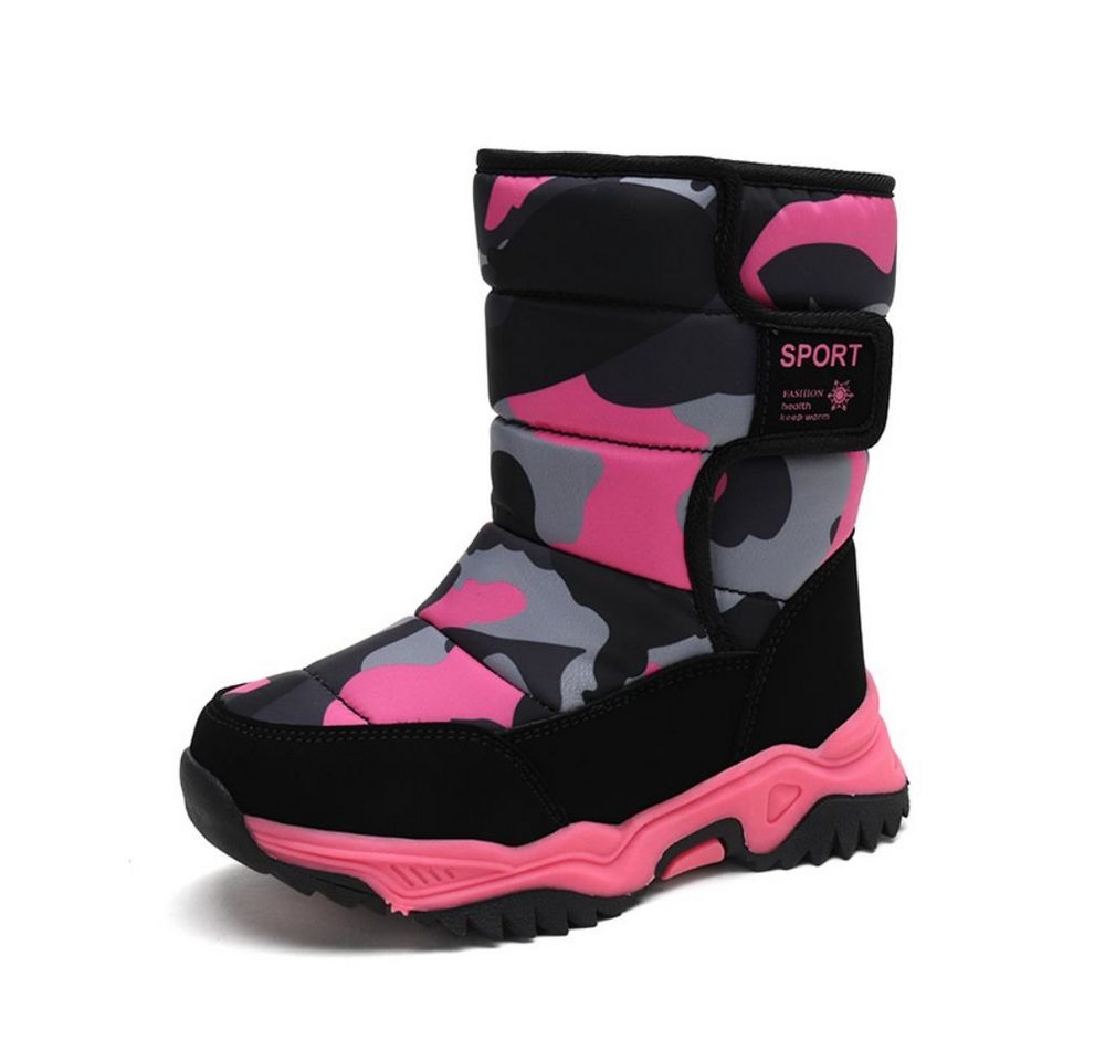 HUSK'SWARE Winterstiefelette (ittelhohe Kinderstiefel Schneestiefe, warm halten, rutschfest, Vlies) Winterkinder-Sneaker, warme Baumwollschuhe von HUSK'SWARE