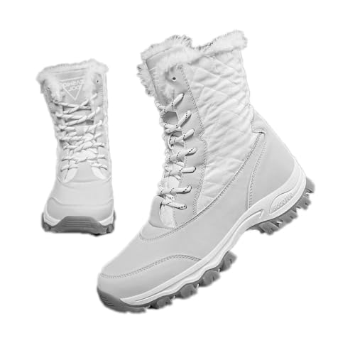 HUSKSWARE Damen Warme Schneestiefel Winterstiefel Rutschfeste niedrige Stiefel für den Winter, Warme Fütterung Geeignet für Frauen, Weiß, 38 EU HUSKSWARE Damen Warme Schneestiefel Winterstiefel Rutschfeste niedrige Stiefel für den Winter, Warme Fütterung Geeignet für Frauen, Weiß, 38 EU von HUSKSWARE
