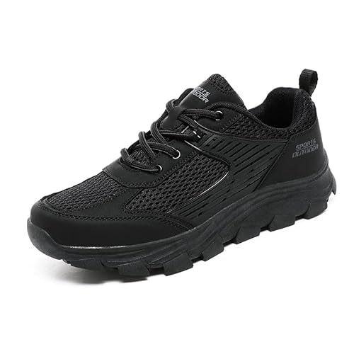 HUSKSWARE Herren Damen Wanderschuhe Liebhaber Sneaker Leichte Outdoor Trekkingschuhe Knöchel Bergschuhe rutschfeste Schuhe Klassiker Retro Sportschuhe für Camping Wandern Schwarz 41 von HUSKSWARE