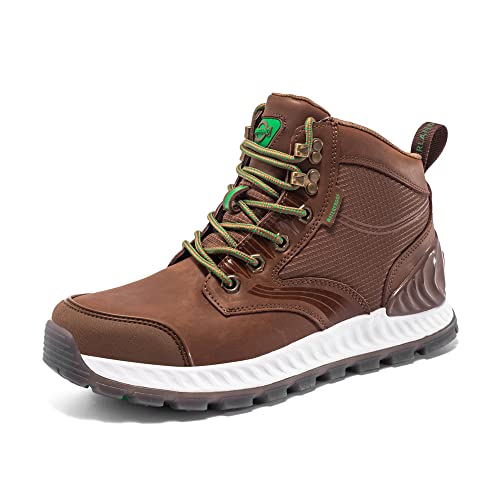 HUSKSWARE Herren Damen Wanderschuhe Wasserdicht Outdoor Anti-Rutsch Wanderstiefel Sportlich Bequem Leicht Outdoor Wandern Trekking Schuhe Dunkelbraun 42 EU von HUSKSWARE