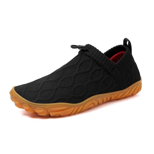 HUSKSWARE Outdoor Barfußschuhe Herren Slip On Sneaker Weich rutschfest Traillaufschuhe Walkingschuhe Leicht Fitnessschuhe Schwarz HUSKSWARE Outdoor Barfußschuhe Herren Slip On Sneaker Weich rutschfest Traillaufschuhe Walkingschuhe Leicht Fitnessschuhe Schwarz von HUSKSWARE