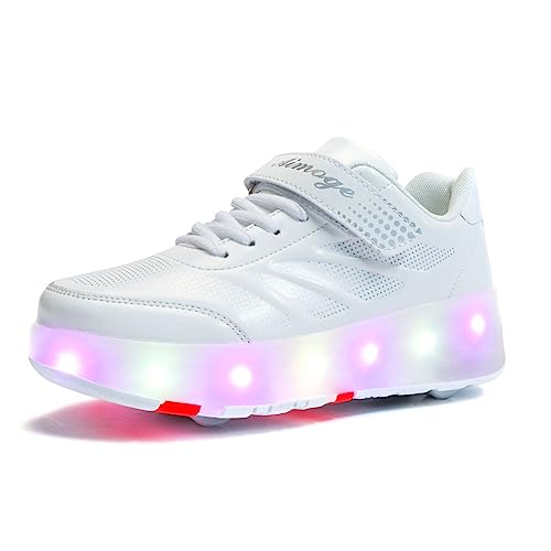 HUSKSWARE Rollschuhe, 4-Rad-Skateschuhe, Jugendliche Schuhe mit Rollen, Unisex Sportschuhe, Weiß, 35EU HUSKSWARE Rollschuhe, 4-Rad-Skateschuhe, Jugendliche Schuhe mit Rollen, Unisex Sportschuhe, Weiß, 35EU von HUSKSWARE