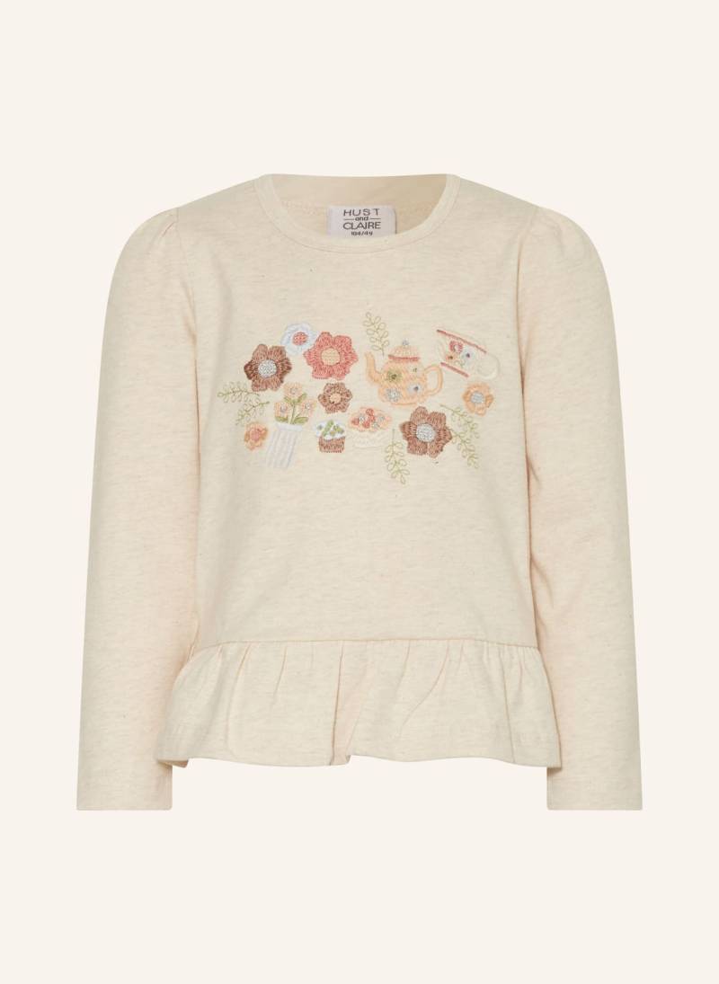 Hust And Claire Longsleeve Hcalma Mit Rüschen beige von HUST and CLAIRE