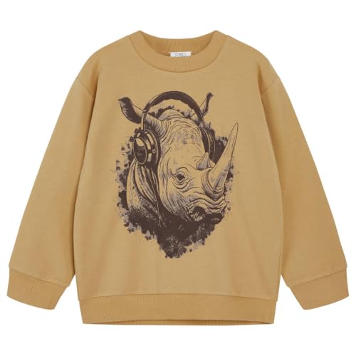 HUST & CLAIRE Jungen Baby Langarm Sweatshirt 14953 in Hellbraun, Kleidergröße:128, Farbe:Hellbraun (Brown 1465) von Hust & Claire
