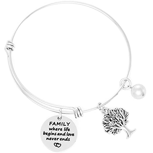 Hutimy Stammbaum-Armband "Family Where Life Begins and Love Never Ends", Schmuck für Mütter Hutimy Stammbaum-Armband "Family Where Life Begins and Love Never Ends", Schmuck für Mütter von HUTIMY