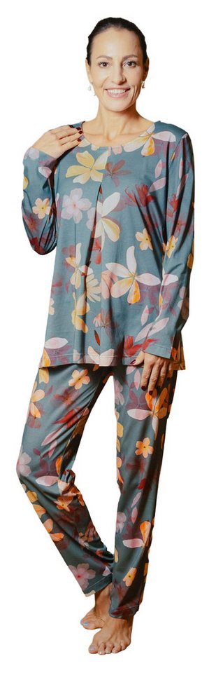 HUTSCHREUTHER Schlafanzug Damen Pyjama lang (2 tlg) Edles Design von HUTSCHREUTHER