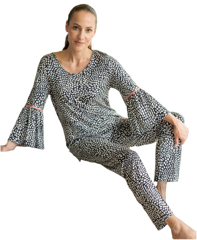 HUTSCHREUTHER Schlafanzug Damen Pyjama lang (2 tlg) Stylisches Design von HUTSCHREUTHER