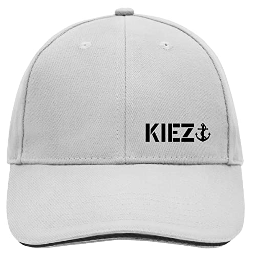 HUURAA Cappy Mütze Kiez Anker Schriftzug Unisex Kappe Dark Grey/White mit Motiv für Hamburger Geschenk Idee für Freunde und Familie von HUURAA